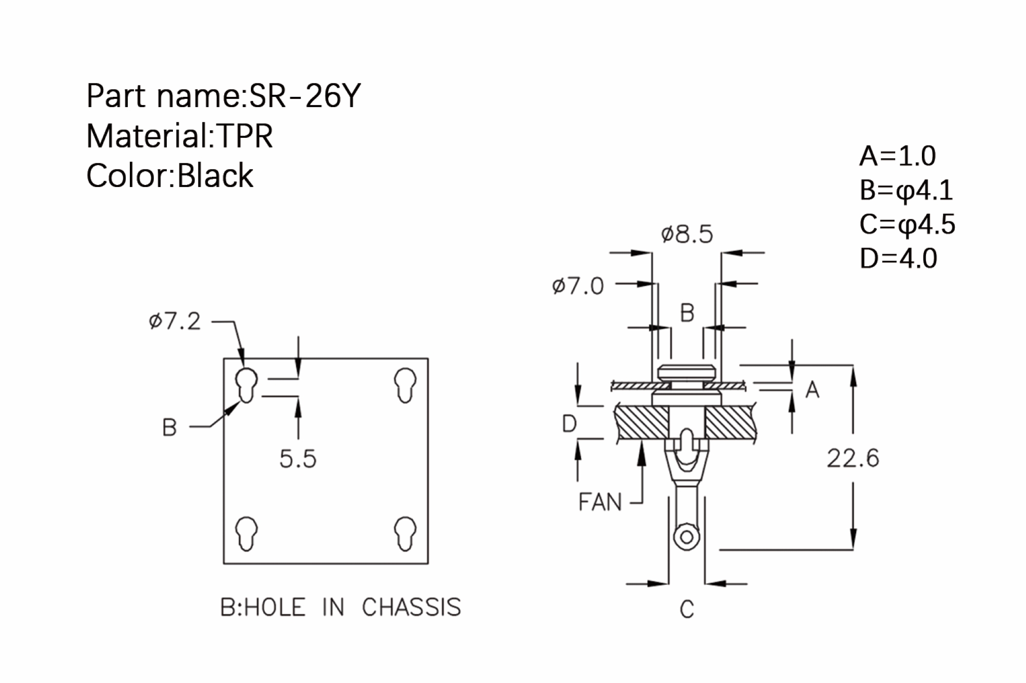 Fan Rivet SR-26Y